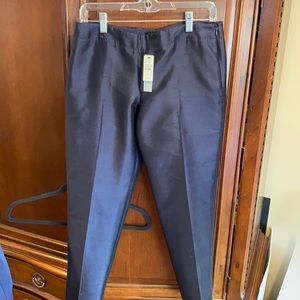 Talbots silk shantung fully lined crop pant sz 4P
